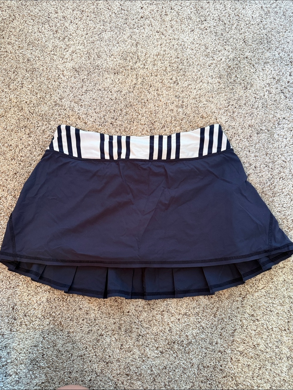 Lululemon Navy Athletic Skirt with Striped Waistband